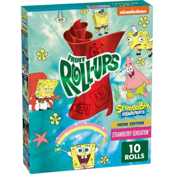 Betty Crocker Fruit Roll Ups Strawberry Sensation SpongeBob Edition (American)