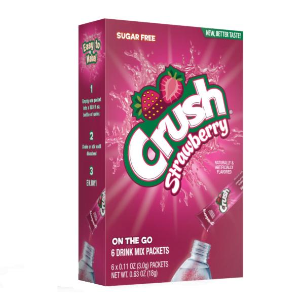 Crush Strawberry Singles to Go 6pk