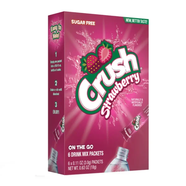 Crush Strawberry Singles to Go 6pk