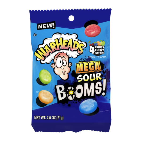 Warheads Mega Sour Booms! Peg Bag