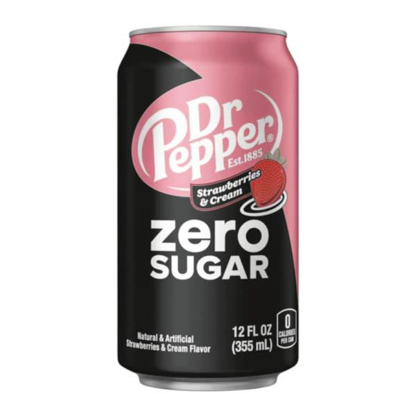 Dr Pepper Strawberries & Cream Zero Sugar (355ml)