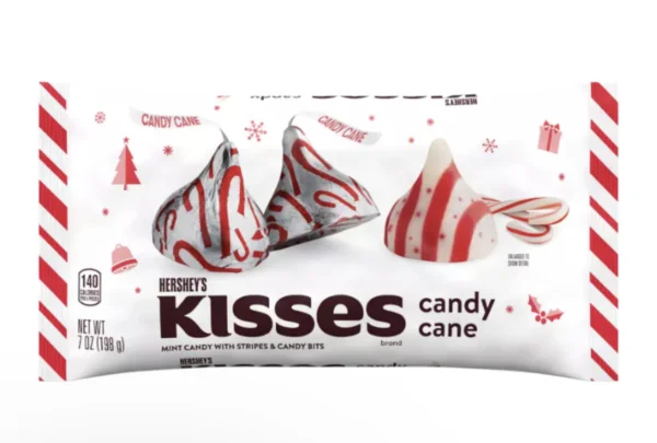 Hersheys Xmas Kisses Candy Cane 198g