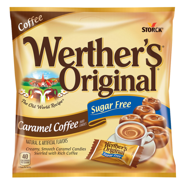 Werthers Sugar Free Coffee Hard Candy Peg Bag