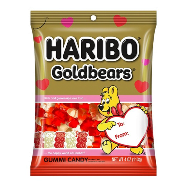 Haribo Gold Bears Valentine (113g) Peg Bag