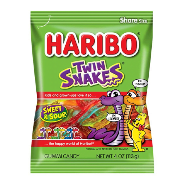 Haribo Twin Snakes Peg Bags