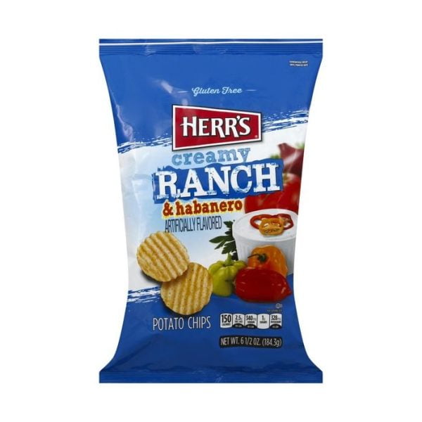 Herr's Creamy Ranch & Habanero Potato Chips (184.3g)