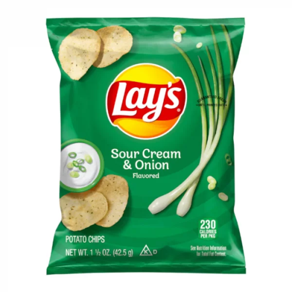 Lay's Sour Cream & Onion Potato Chips (42.5g) (USA)