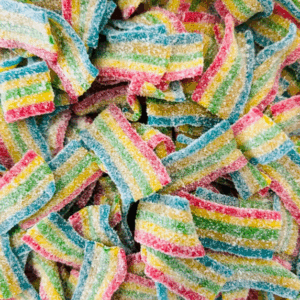 Fizzy Rainbow belts (DF), (GELATINE FREE)