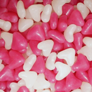 Pink & White Heart Jelly Beans